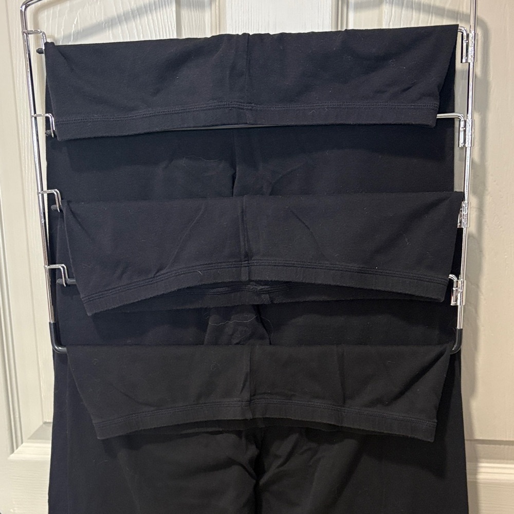 Felina Black Leggings 3 pair Sz Lg